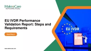 EU IVDR Performance Validation Report Steps and Requirements - MakroCare