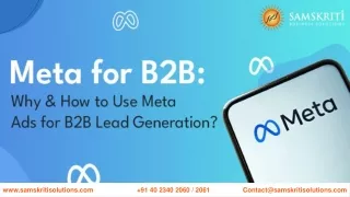 Why & How to Use Meta Ads for B2B Lead Generation? - Samskriti