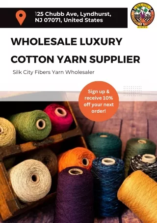 Wholesale Luxury  Cotton Yarn Supplier
