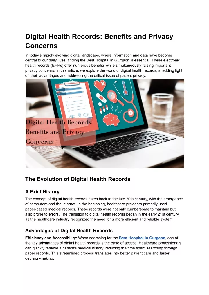 digital health records benefits and privacy