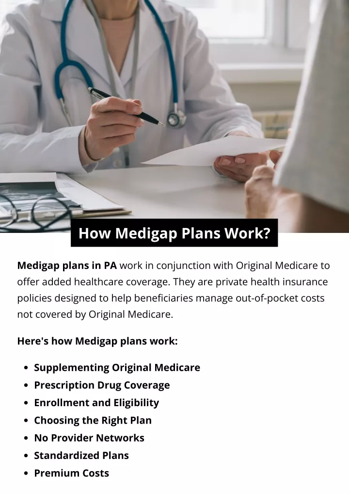 how medigap plans work