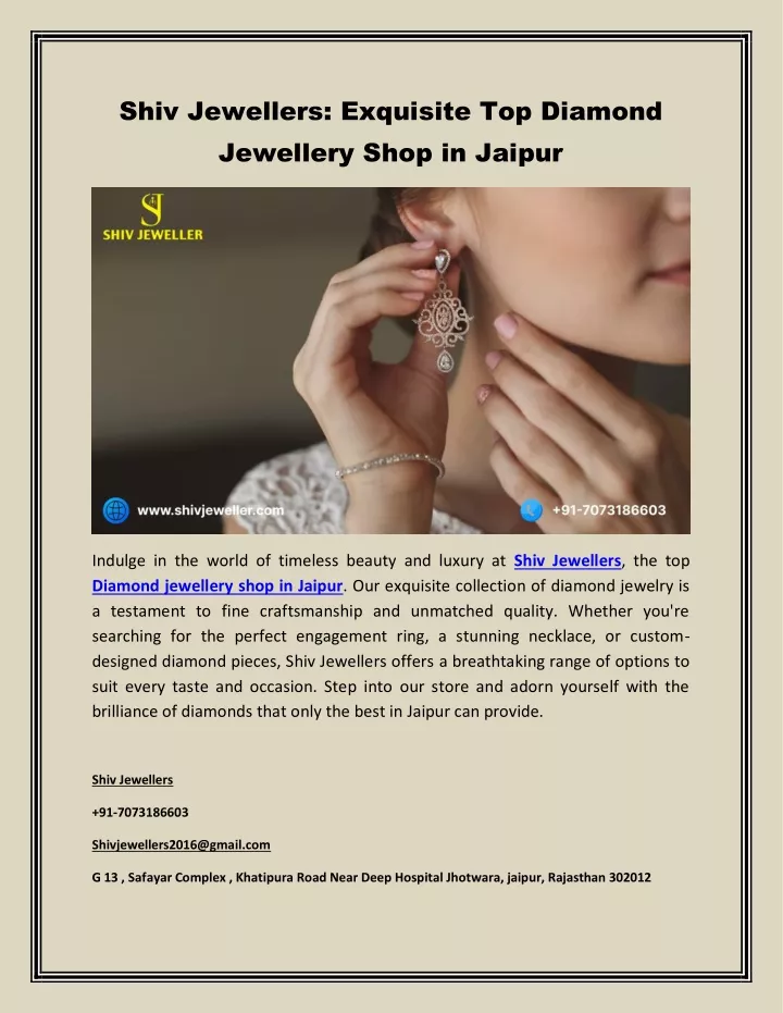 shiv jewellers exquisite top diamond jewellery