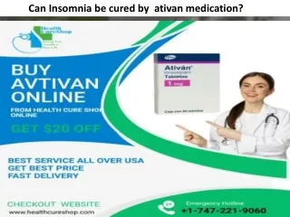 can insomnia be cured by ativan medication
