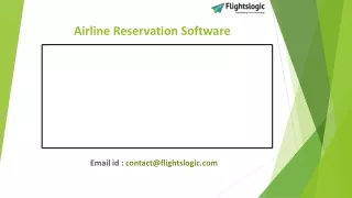 airline reservation software
