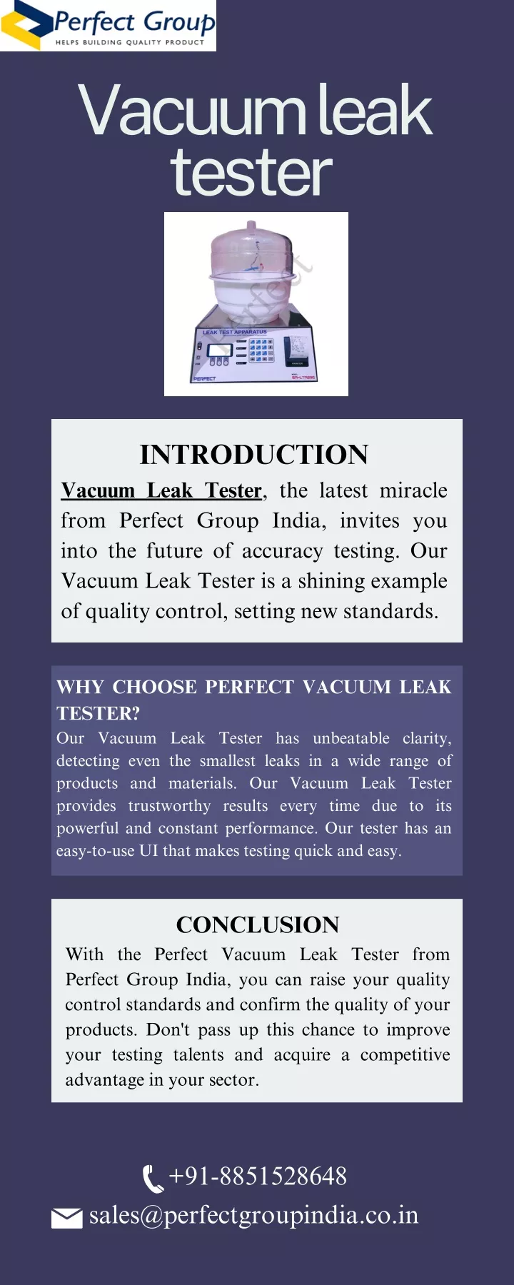 vacuum leak tester