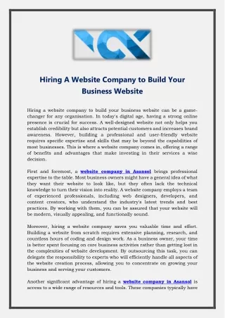 Hiring A Website Company to Build Your Business Website