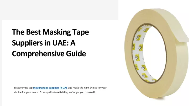 the best masking tape suppliers