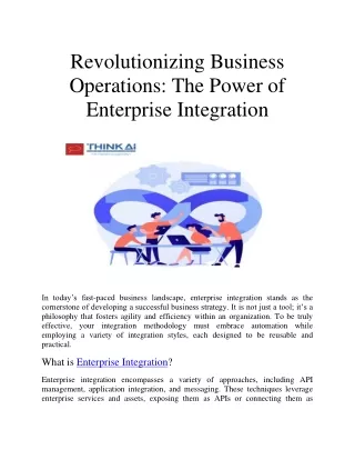 Revolutionizing Business Operations The Power of Enterprise Integration