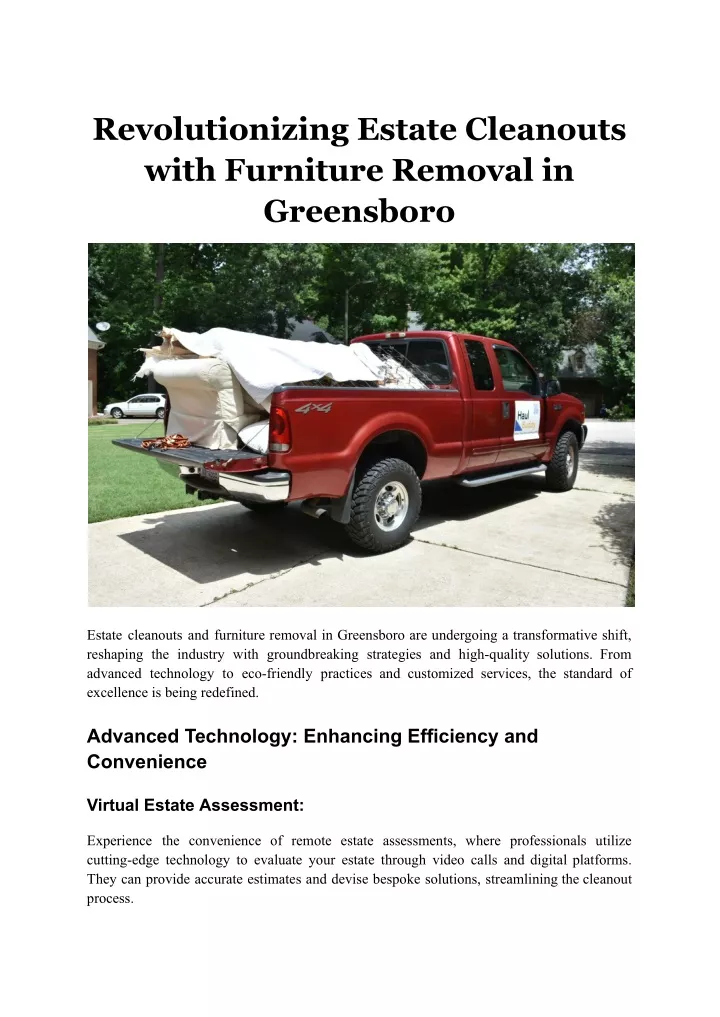 revolutionizing estate cleanouts with furniture