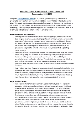 Prescription Lens Market
