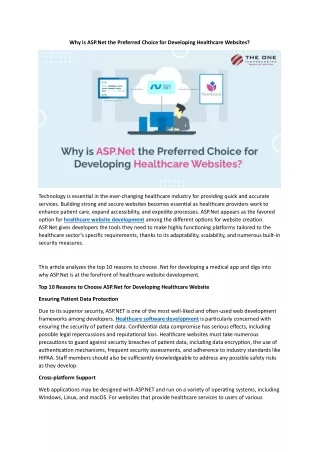 why is asp net the preferred choice