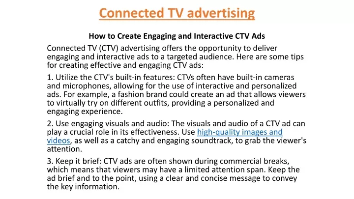 connected tv advertising