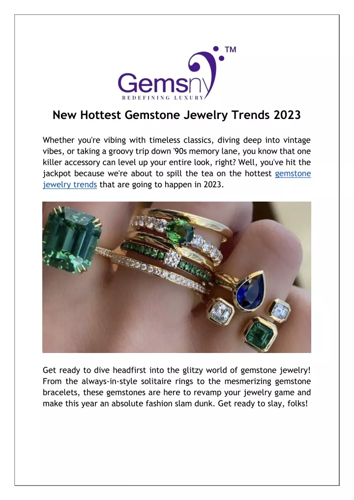 new hottest gemstone jewelry trends 2023