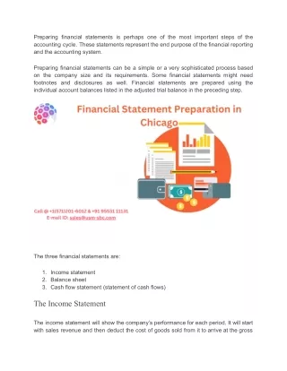 preparing financial statements is perhaps
