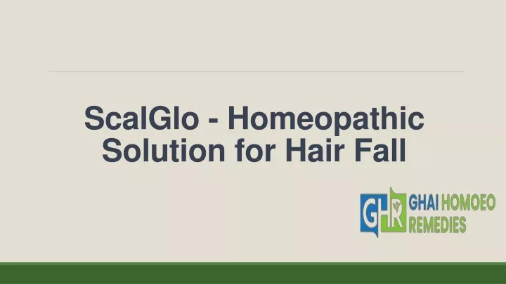 scalglo homeopathic solution for hair fall