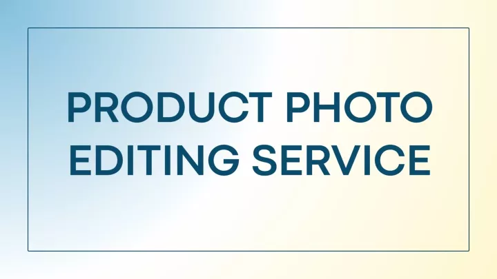 product photo editing service
