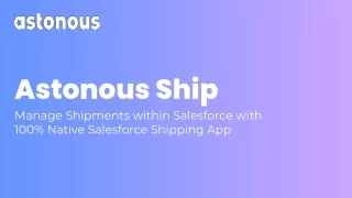 Salesforce Shipping App