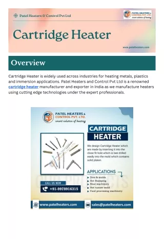 Cartridge Heater - Selection Factors and Benefits