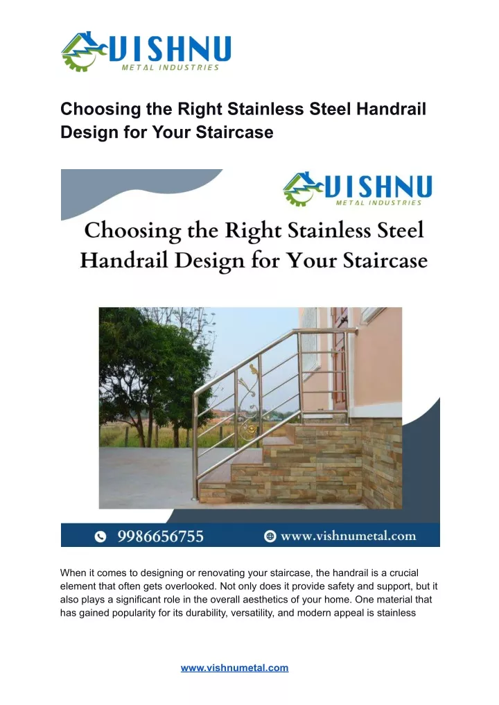 choosing the right stainless steel handrail
