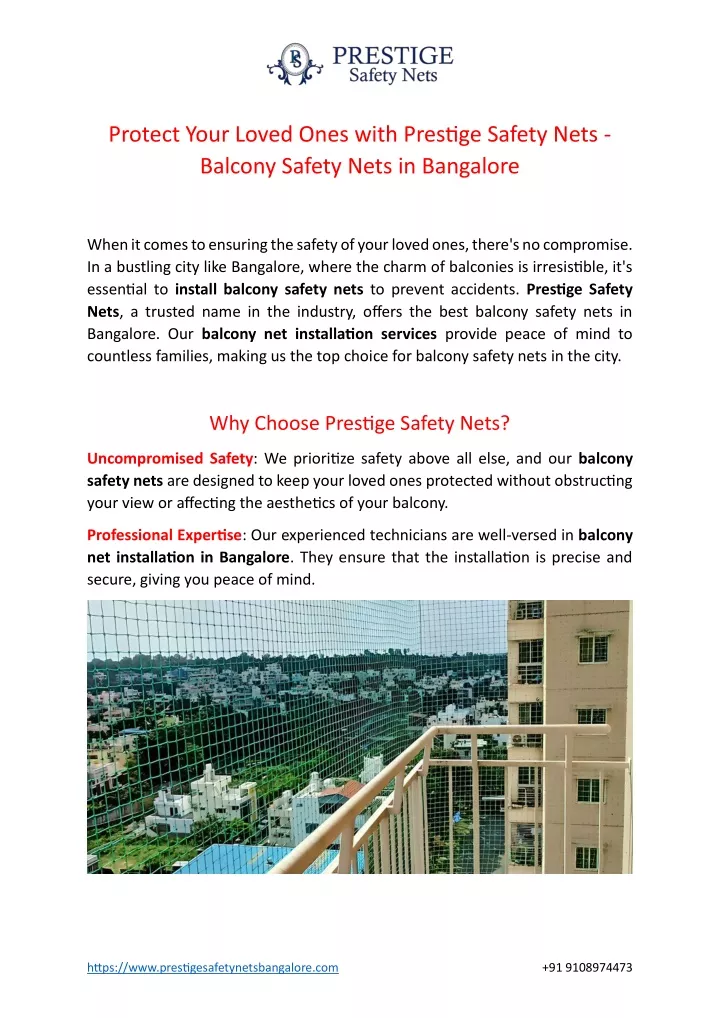 protect your loved ones with prestige safety nets