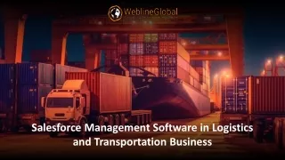 Salesforce Management Software for Logistics and Transportation