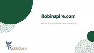 Best iOS App Development Company In USA- Robinspire.com