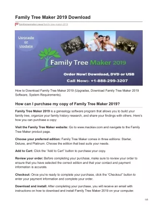 Family Tree Maker 2019 Download