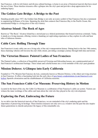 san francisco with its rich history and diverse