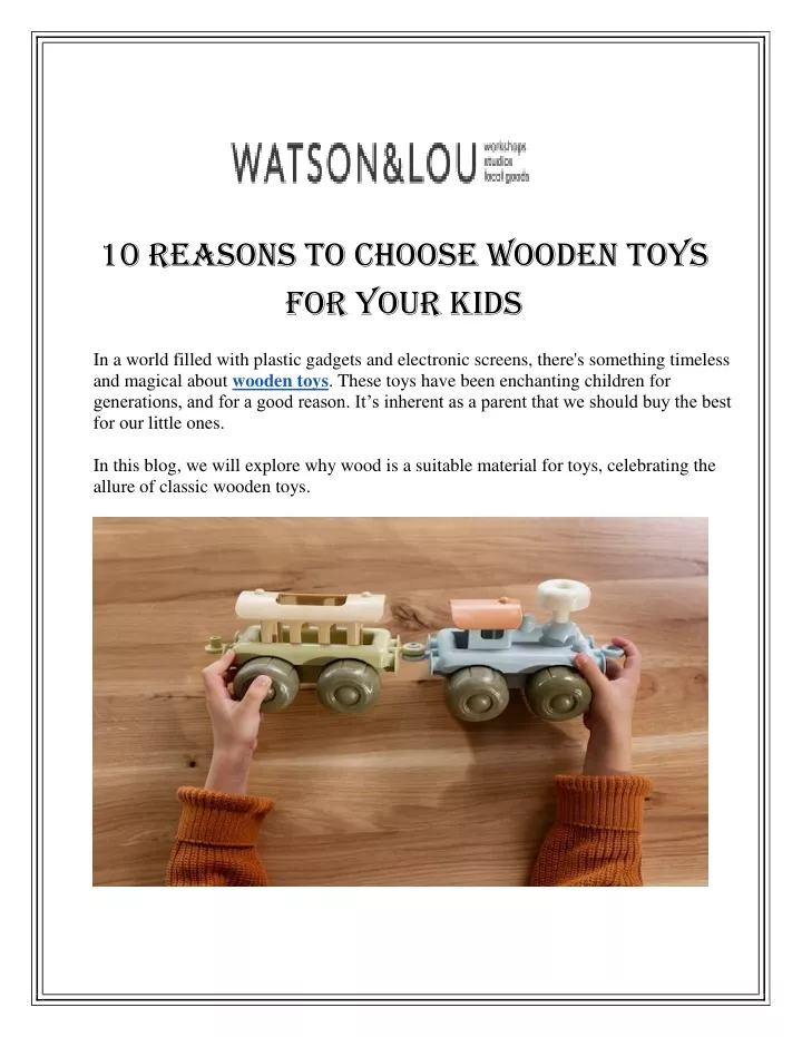 10 reasons to choose wooden toys for your kids