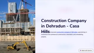 construction company in dehradun casa hills