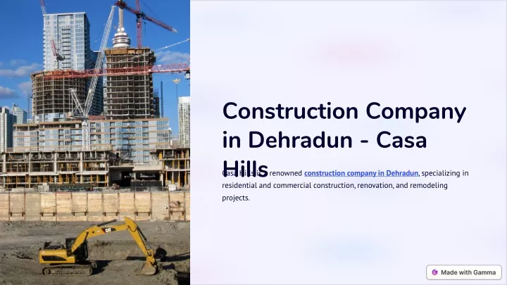construction company in dehradun casa hills