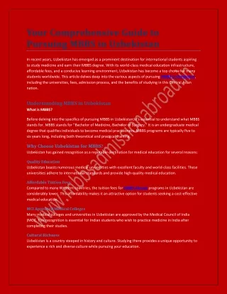 your comprehensive guide to pursuing mbbs