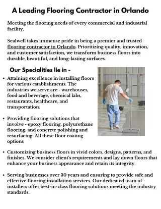 A Leading Flooring Contractor in Orlando