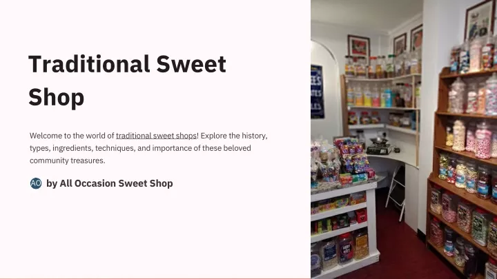 traditional sweet shop