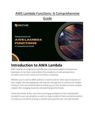 aws lambda functions a comprehensive guide