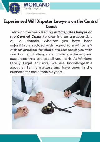 Will Disputes Central Coast pdf