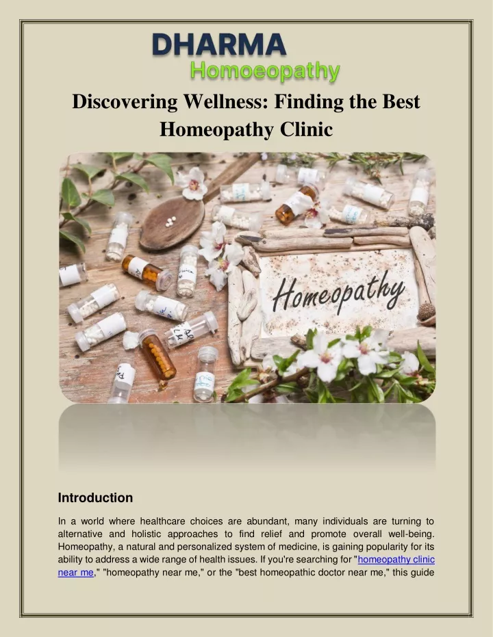 discovering wellness finding the best homeopathy