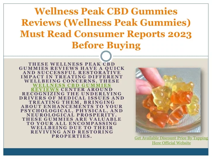 wellness peak cbd gummies reviews wellness peak