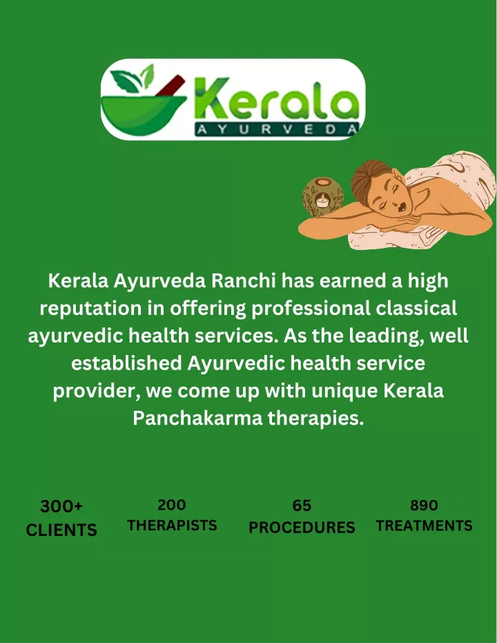 kerala ayurveda ranchi has earned a high