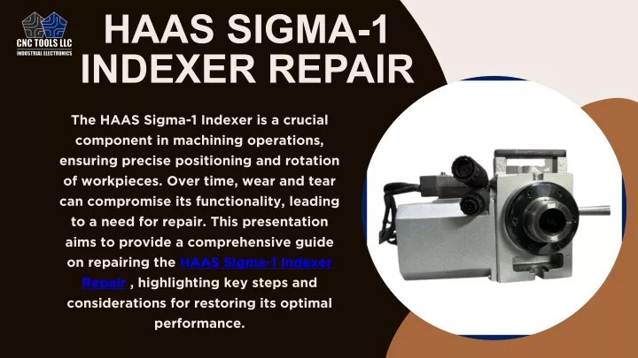 haas sigma 1 indexer repair