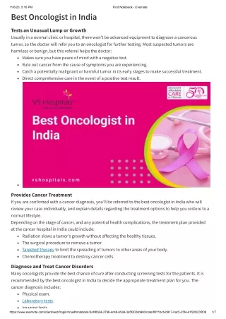 Best Oncologist in India