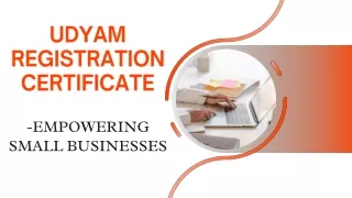 udyam registration certificate