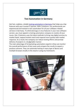 Test Automation in Germany