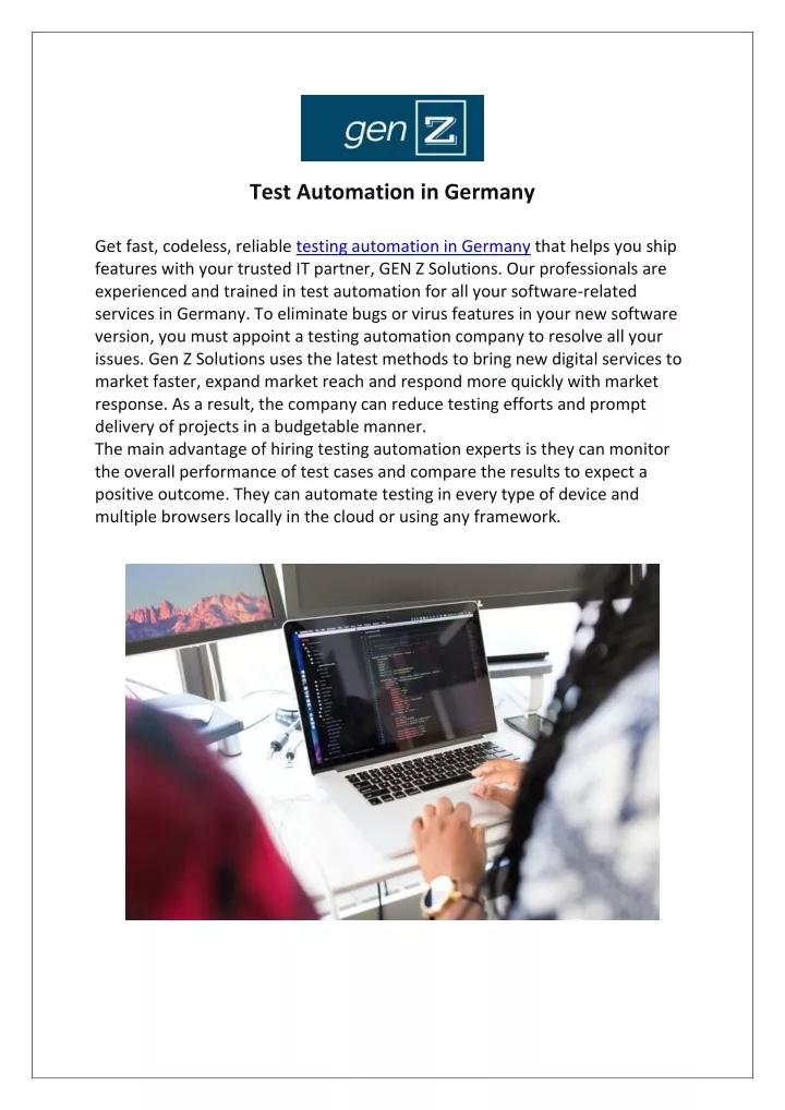 test automation in germany