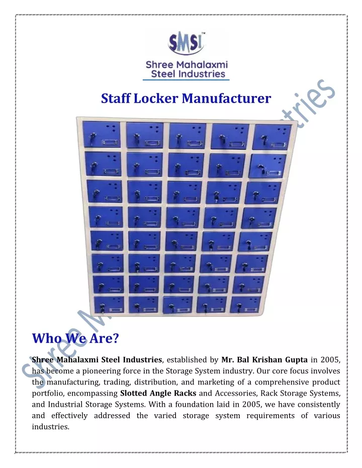 staff locker manufacturer