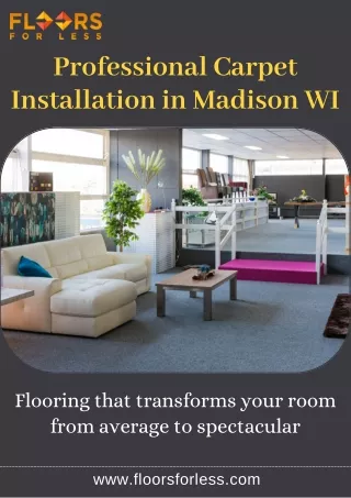 Professional Carpet Installation in Madison WI