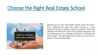 Real Estate License California