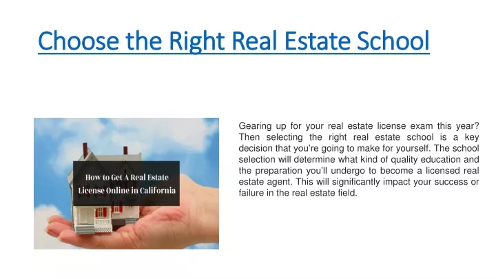 choose the right real estate choose the right