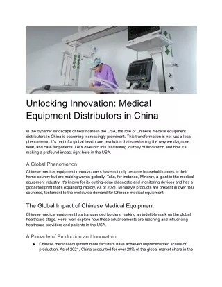 Unlocking Innovation_ How Chinese Medical Equipment Is Transforming Healthcare in the USA