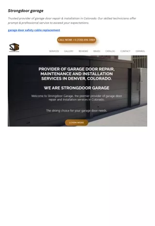 Strongdoor garage